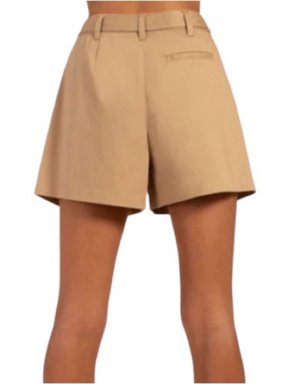 Trina Turk Luca Pleated Shorts Tan Size 6 Style 2205507CO1 MSRP 228.00 - Picture 2 of 10